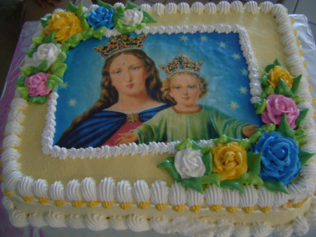 Pastel para compartir en el cumpleaños de María. 