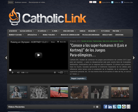 Un sitio de videos católicos.