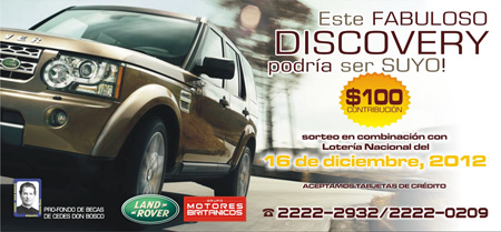 Rifa Land Rover. Costa Rica. 