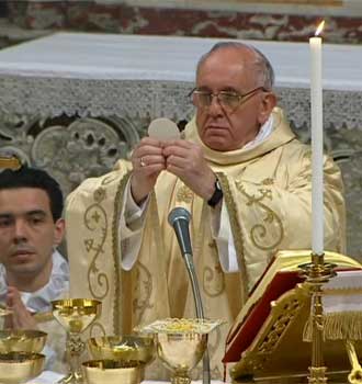 Primera Eucaristia de Papa Francisco
