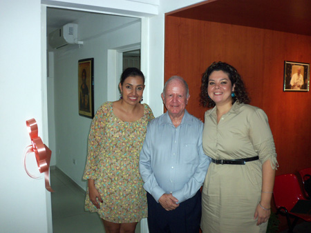 Zaida Navarrete, P. Heriberto Herrera y Alejandra Rodríguez. 