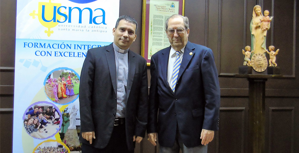P. Edward De la O y Juan Planells, Rector Magnífico USMA.