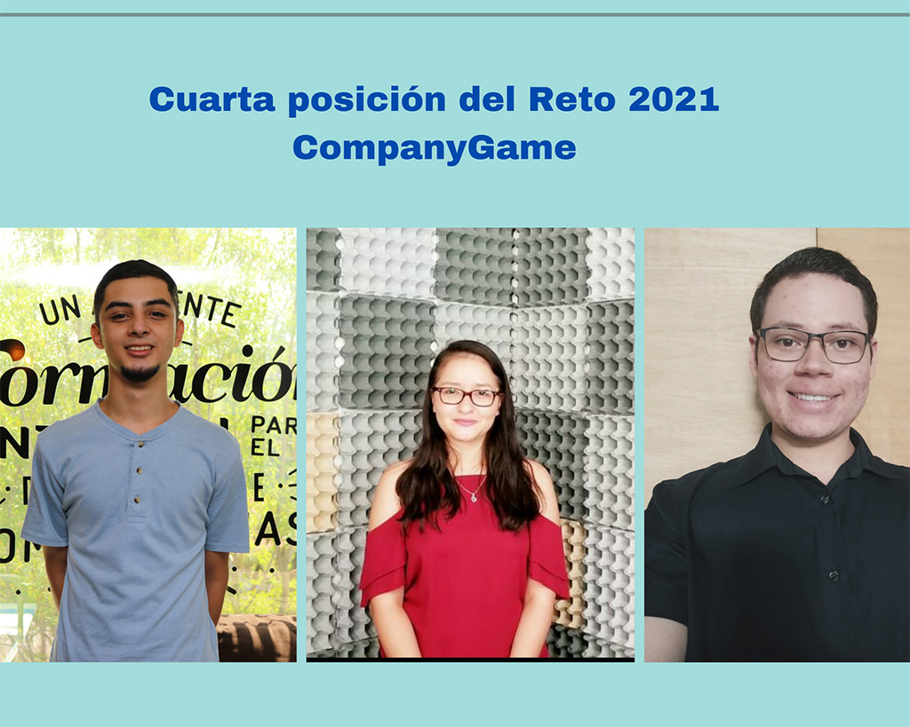 Marcela Rodríguez es estudiante de Lic. en Administración de Empresas, mientras que Alejandro Cañas y Gerardo Rivas son estudiantes de Ing. Industrial. 