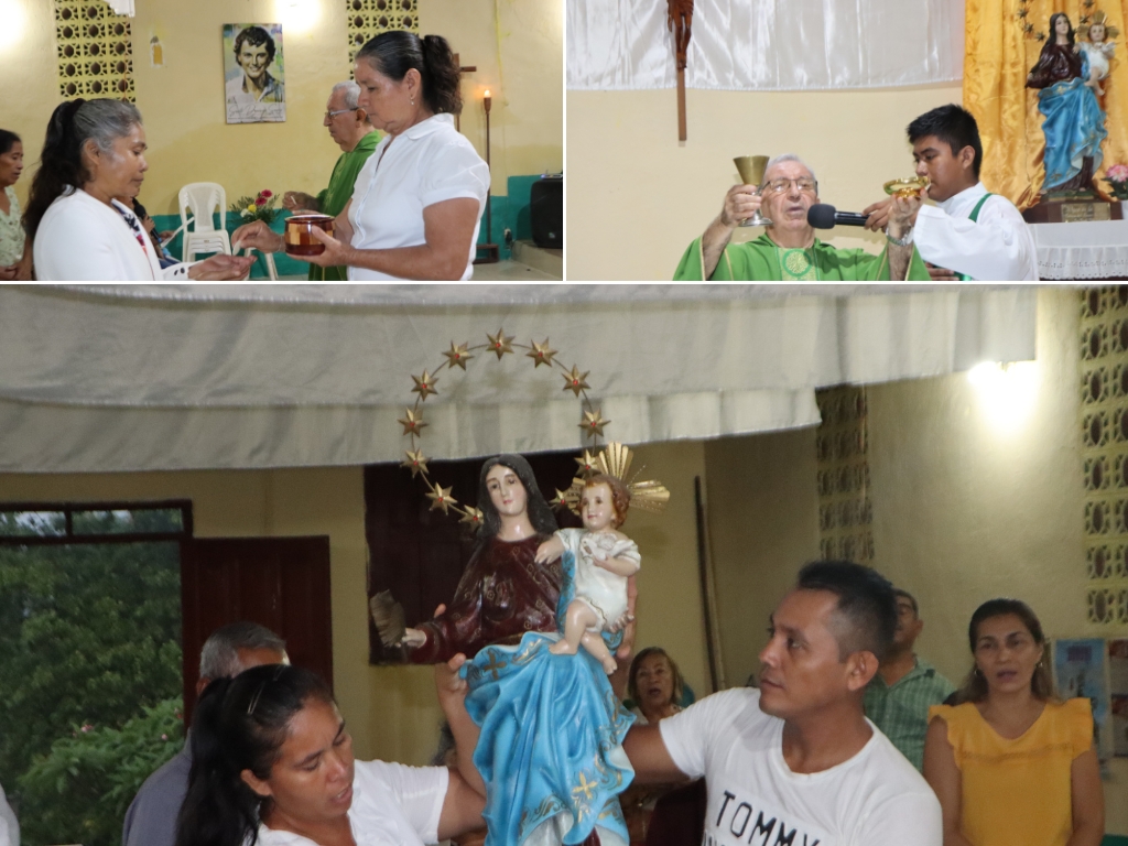 Los feligreses celebraron con devoción la novena a Nuestra Señora de la Paz