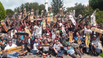 Las patinetas fueron el centro de la fieta. 