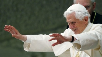 Papa Benedicto XVI en su visita al Reino Unido. 