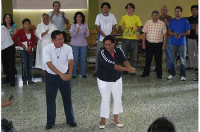 Alegría en el taller de Pastoral Juvenil. 