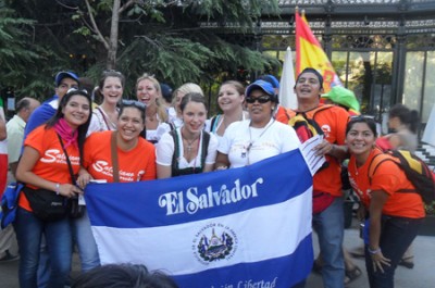 Salesianos salvadoreños en la JMJ 2011.