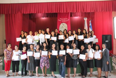 Primera promoción de talleres del Oratorio de Salesianos Cooperadores Chalchuapa. 