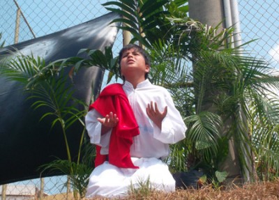 Viacrucis viviente en el Colegio Don Bosco. 