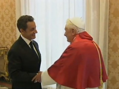 Visita del presidente Sarkozy al Papa benedicto XVI. 