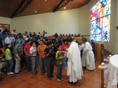 Celebración de la Pascua en Filosofado salesiano. 