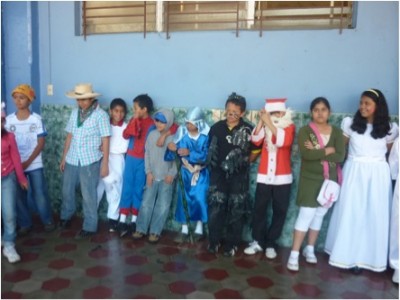 Gran fiesta de los santos en ENE Chaleco. El Salvador. 