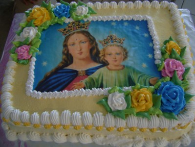 Pastel para compartir en el cumpleaños de María. 