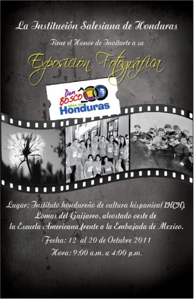 Afiche exposición fotográfica salesiana. 