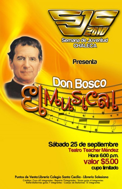 Afiche Don Bosco el musical. 