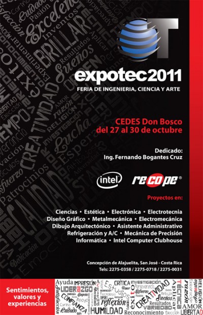 Expotec 2011. Afiche realizado por: Dylanie Angulo, Mariana Acuña y Kevin Brenes