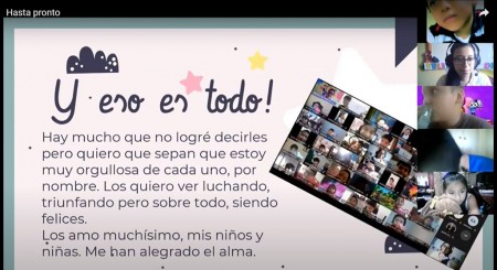 “No hay nada mejor que el amor verdadero y que no hay barrera para querer a alguien aún sin conocerlos en persona”, fueron algunas de las palabras de despedida de las maestras.