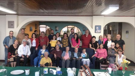 Familiares de los Hermanos Salesianos presentes en la Casa de Salud.