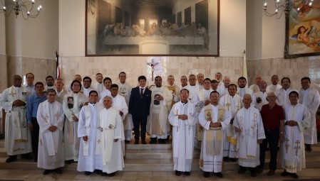 Salesianos de diversas comunidades de Centroam&eacute;rica acompa&ntilde;an al hno. Tom&aacute;s Serrano, SDB en el d&iacute;a de su Profesi&oacute;n Perpetua, compartiendo con &eacute;l un momento de fe, gratitud y fraternidad salesiana.