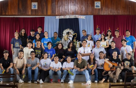 Jóvenes del Movimiento Juvenil Salesiano celebran con fervor mariano y alegría la Purísima Nacional en Masaya.