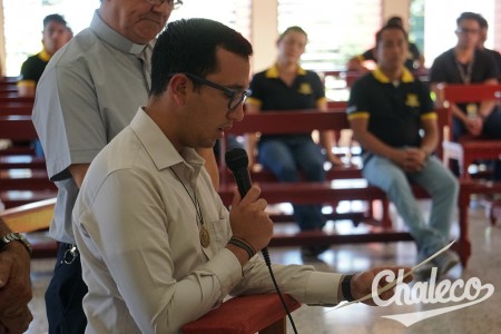 Hermano Víctor Barrios Del Águila, renovando su sí al Señor.