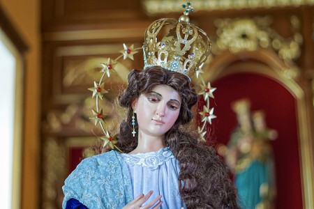 Imagen de la Inmaculada Concepción de María de la parroquia el Espíritu Santo en Guatemala.