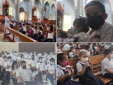 Celebración de la Eucaristía como signo de gratitud al Señor por el año escolar que culmina.