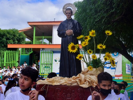 Los estudiantes de la escuela Anexa celebraron con alegría la fiesta de Don Bosco.