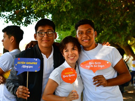 Los estudiantes del Ricaldone festejaron nuevamente, de manera presencial, a Don Bosco.
