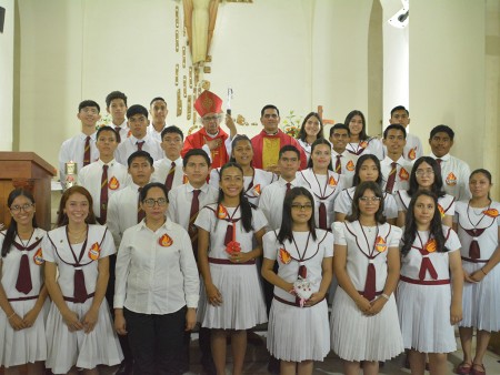 Jóvenes de Masaya que recibieron el sacramento de la Confirmación