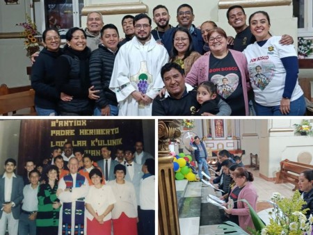 Salesianos Cooperadores del Centro Heriberto Herrera celebran 32 años de compromiso, renovando su promesa con alegría y fe. En las imágenes, un recuerdo de la primera ceremonia hace 32 años y la reciente renovación, signo de fidelidad al carisma salesiano.