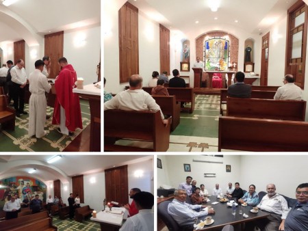 Exalumnos y amigos compartieron una jornada de oración en la Capilla Pinardi.