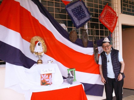 Los aspirantes prepararon rincones patrios para que los miembros de la comunidad salesiana pudieran apreciar la riqueza cultural de cada país de Centroamérica.