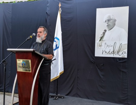 P. Ángel Prado,  superior de los salesianos de CA, ofreció unas palabras en el evento. 