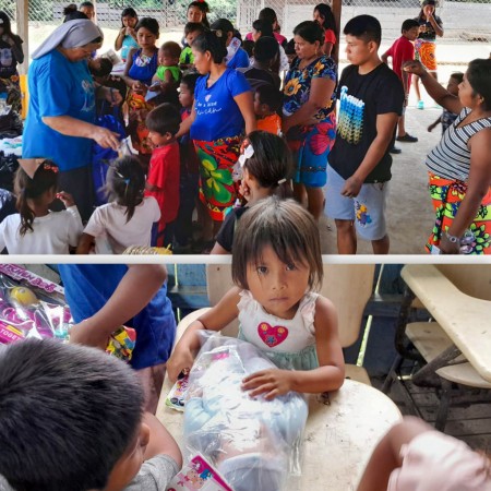 La iniciativa no solo trajo alegría en esta época navideña, sino que también destacó el espíritu solidario y misionero de la familia salesiana, sembrando esperanza y generosidad en las comunidades más remotas del país.