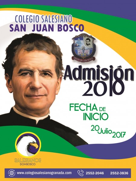 Admisión 2018. Colegio Don Bosco. Granada. Nicaragua.