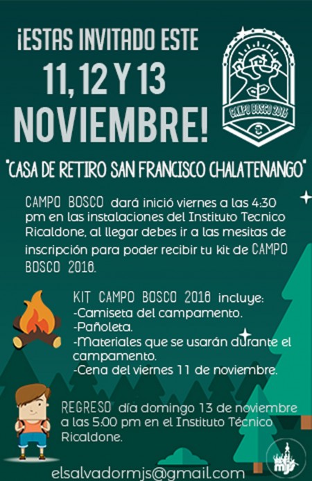 Campobosco 2016. MJS El Salvador. 