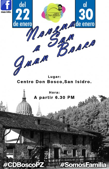 Afiche Novena a San Juan Bosco