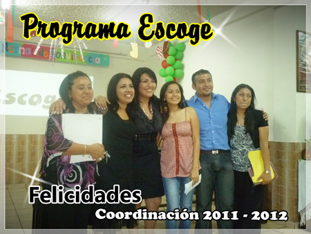 Nueva coordinación programa ESCOGE período 2011- 2012.