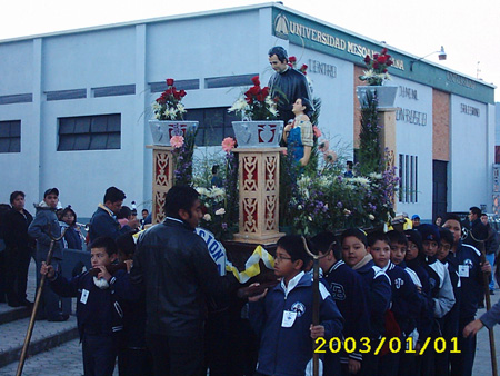 Celebración a Don Bosco en Xela.