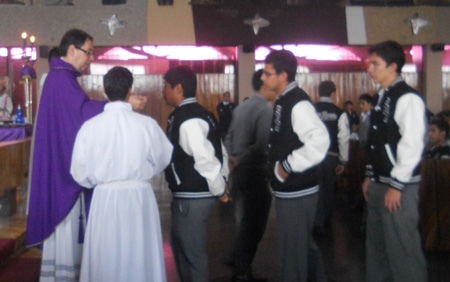 Miércoles de ceniza en el colegio Don Bosco 