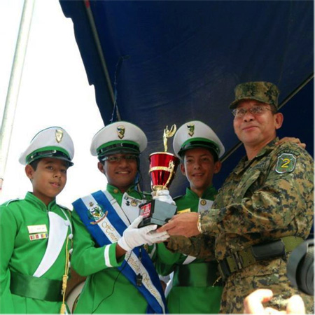 Primer lugar para la banda de paz del salesiano San José. 