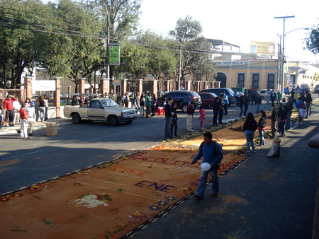 Alfombras en Guatemala.