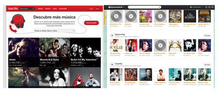 Lastfm.es y Grooveshark