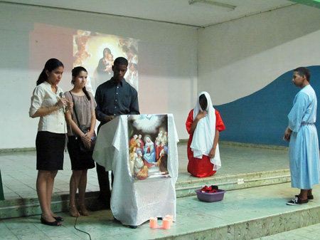 Rosario viviente. MJS Panamá.