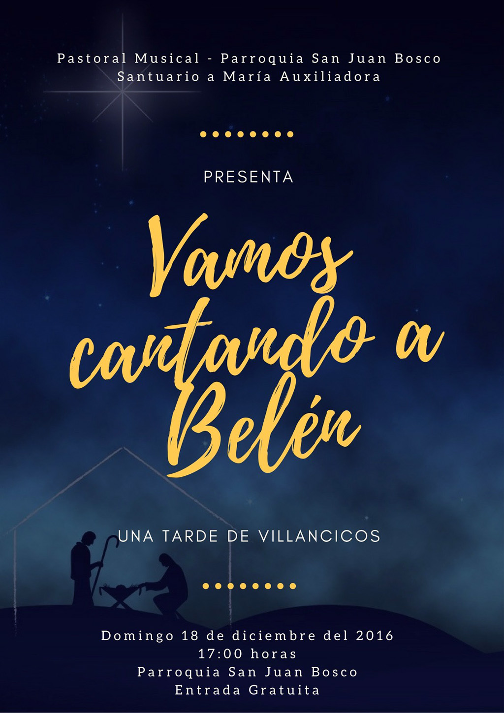 Noche de villancicos. 2016 Guatemala. 