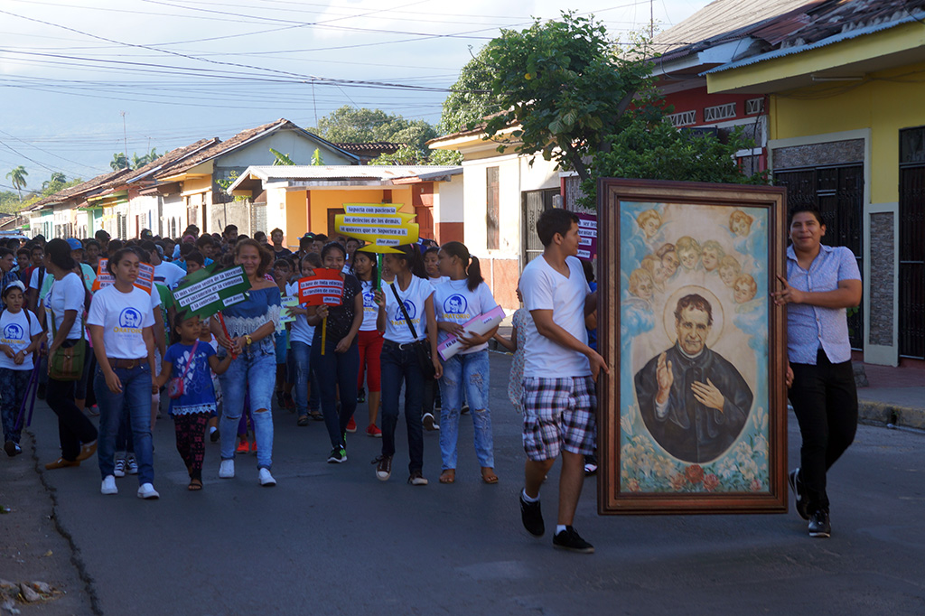 Oratorianos de fiesta por Don Bosco