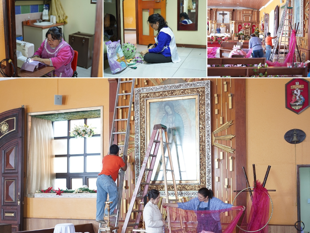 La fiesta de la Virgen de Guadalupe se vive con devoción en la parroquia El espíritu Santo.