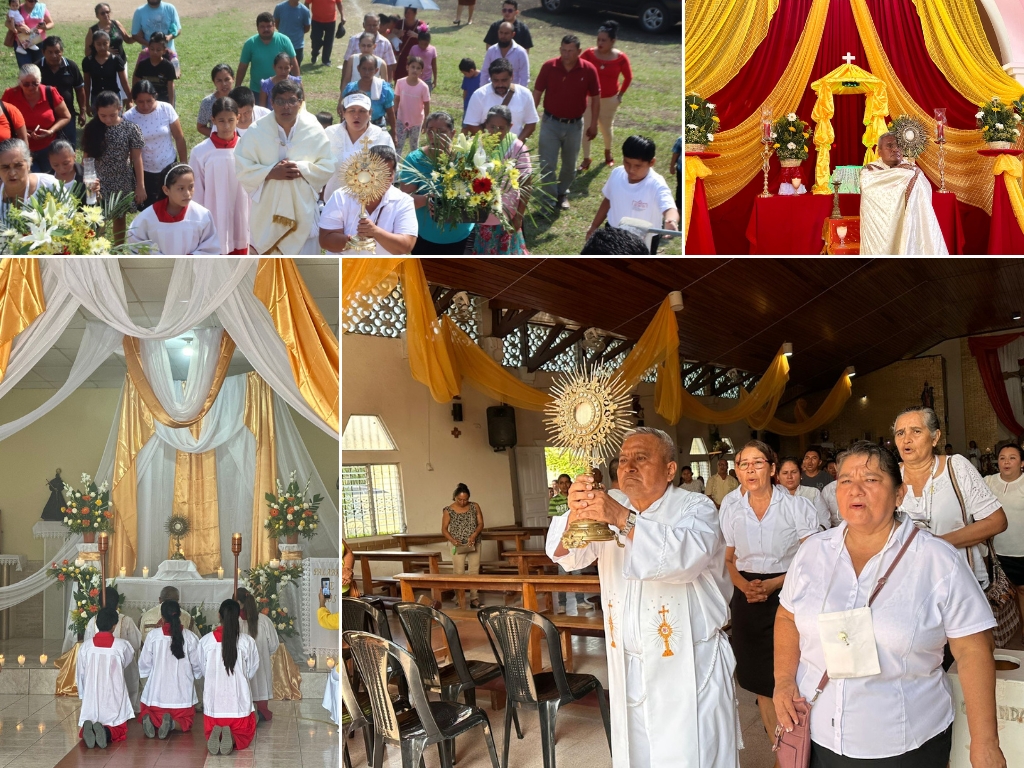 La feligresía de Petén celebró con devoción la fiesta de Corpus Christi.